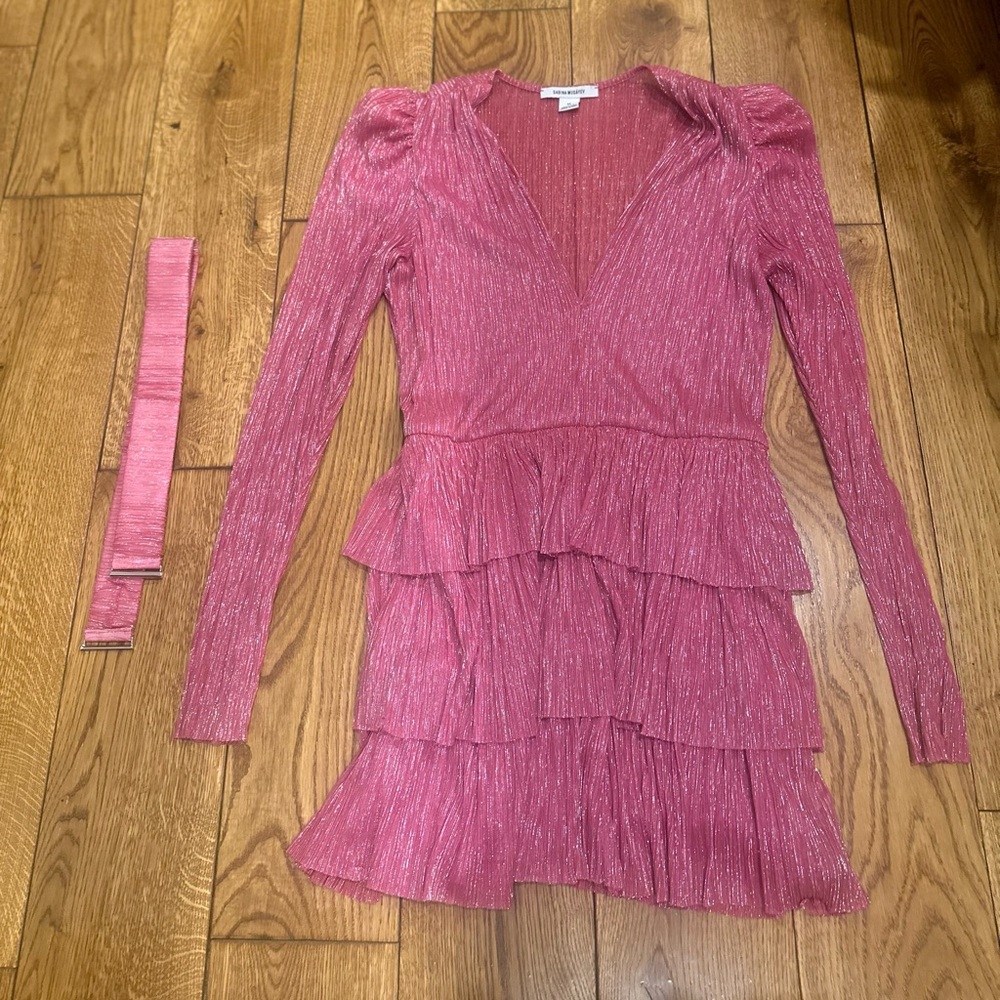 Sabina Musayev Carry Mini Dress in Hot Pink